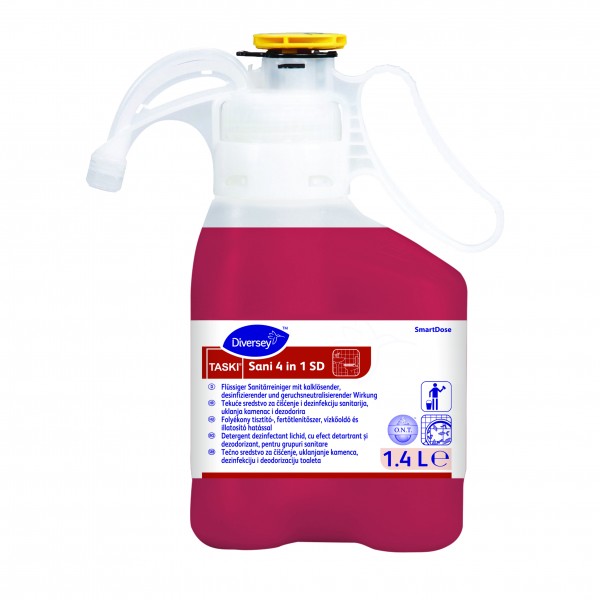 TASKI Sani 4 In 1 SD 1.4L - Detergent, detartrant, dezinfectant si dezodorizant pentru grupuri sanitare