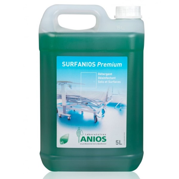 SURFANIOS Premium 5L - Dezinfectant detergent pentru pavimente, suprafete, suprafete in bloc alimentar